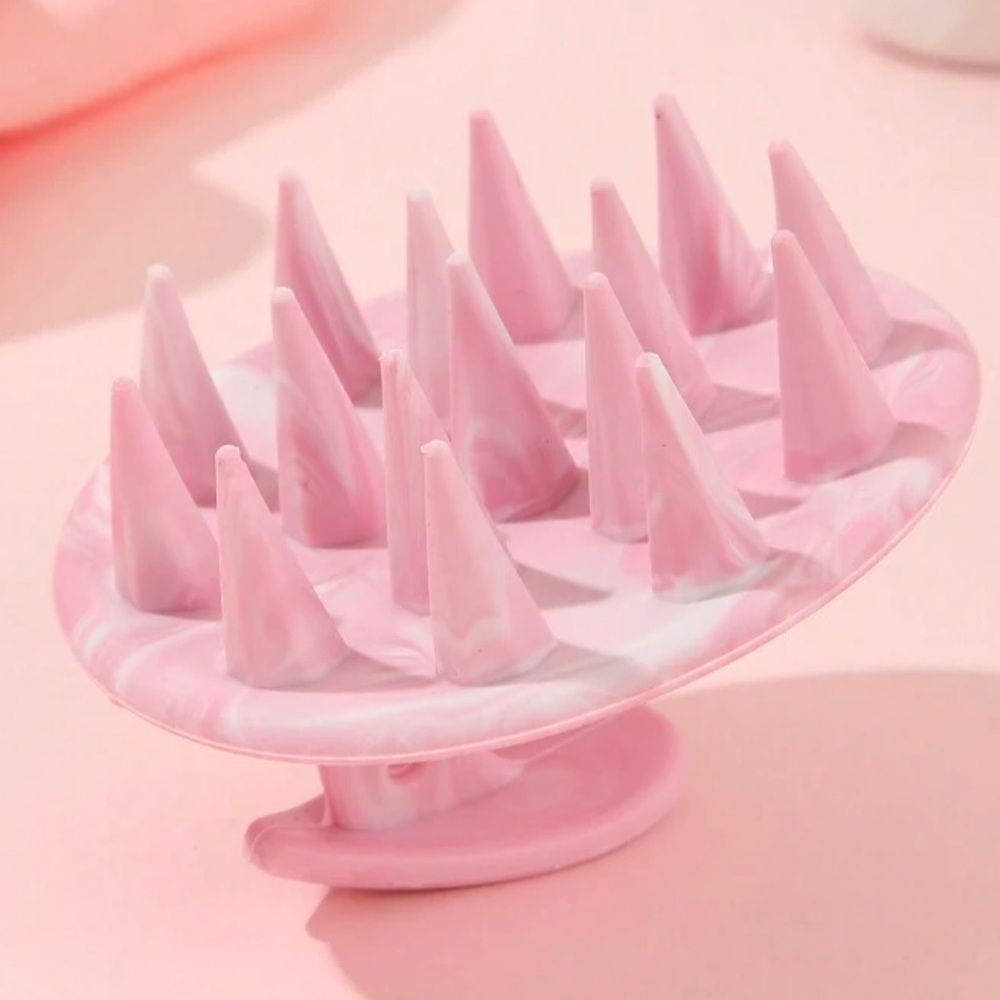 Pink Scalp Massager Brush Silicone - Picture 2 of 3